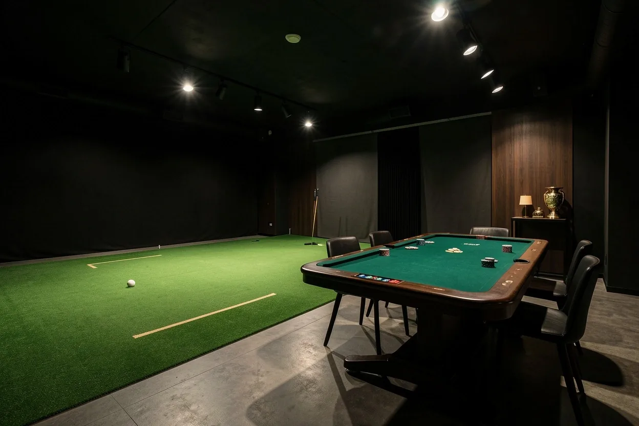 Városi Kert golf és póker terem belső tér