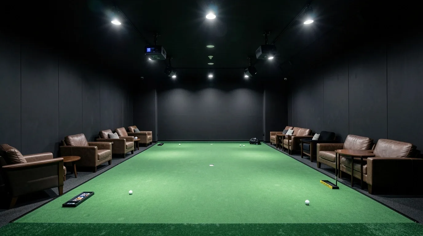 Városi Kert golf stúdió mérőkamra és ütőelemző zóna