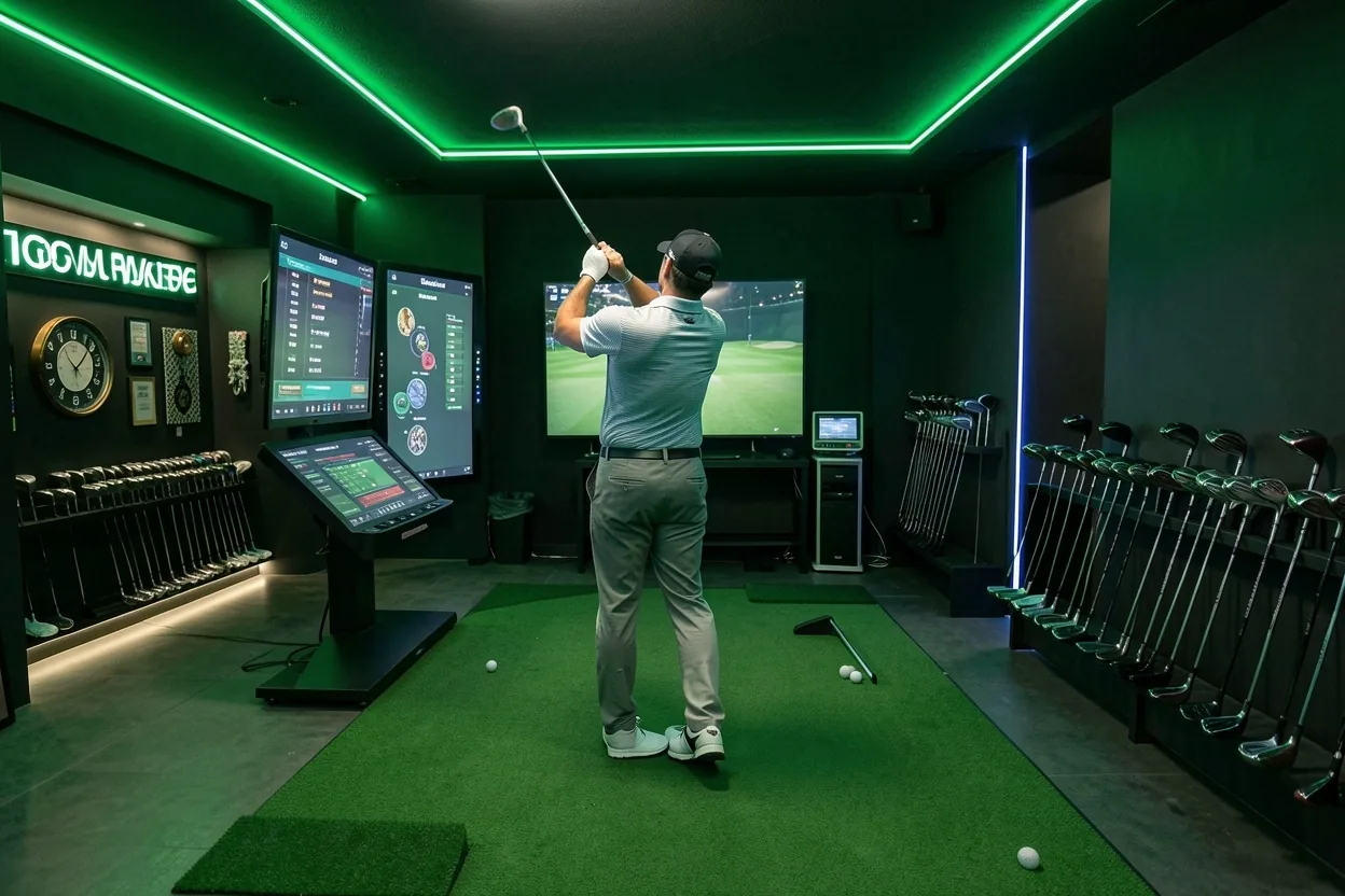 Városi Kert professzionális golf stúdió beltéri elemző rendszere