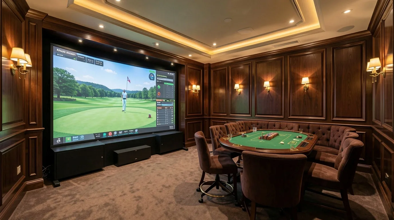 A Városi Kert Golf és Póker Szalon belső terei